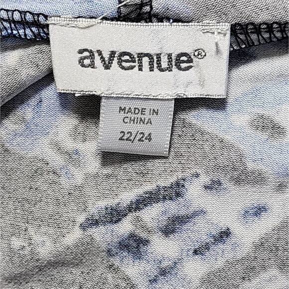 Avenue black and blue drape front jacket kimono plus size 22 24‎ 3X new!!! - Picture 6 of 6